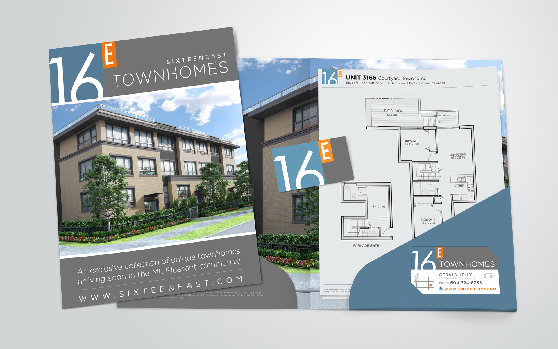 Real estate branding custom presentation folder and brochure